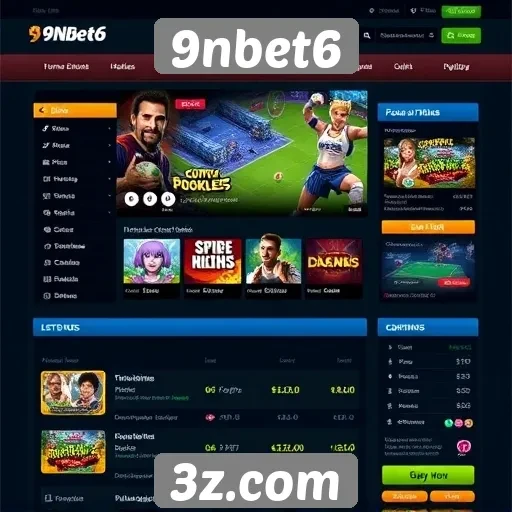 Interface e usabilidade do site de jogos 9nbet6